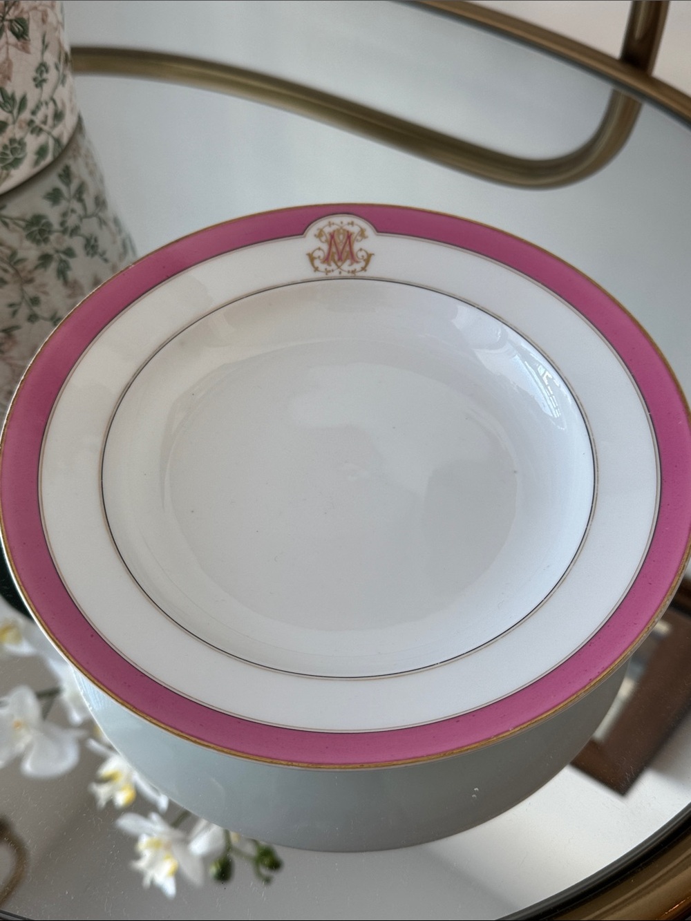 V. Etienne Paris Monogram M Bowl - 8.75” - Picture 7 of 8